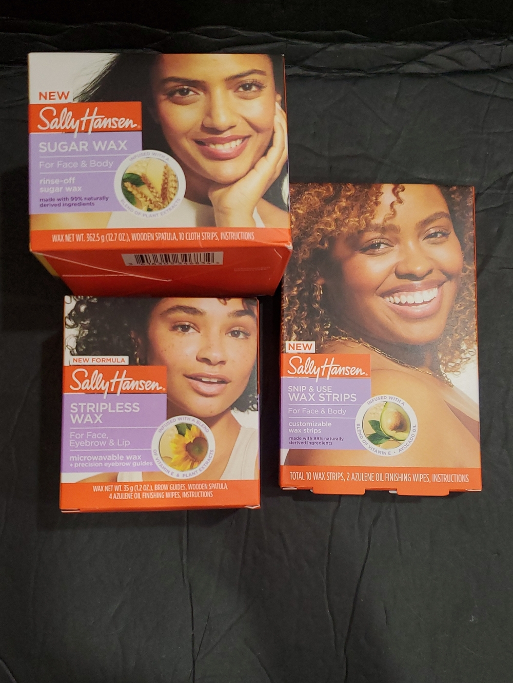2pack Sally Hansen assorted sugar wax kits for face & body brand new